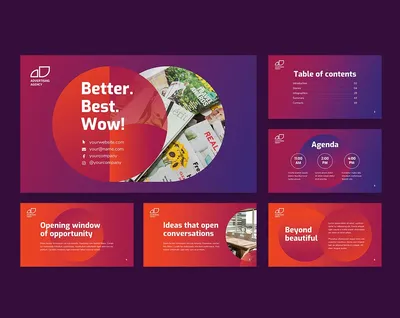 Advertising Agency PowerPoint Presentation Template - Amber Digital