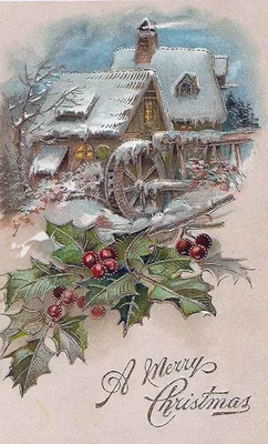 Карточка с Рождеством Христовым ретро с Дед Мороз Иллюстрация вектора -  иллюстрации насчитывающей ноэль, шаблон: 28065827