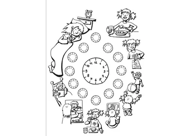 Раскраска Режим дня распечатать бесплатно | Раскраски, Картинки, Раскраски  для детей