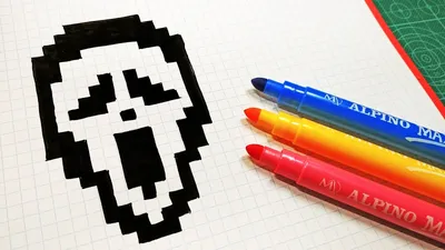 Как рисовать по клеточкам Пантеру Простые рисунки How to Draw Pixel Art -  YouTube