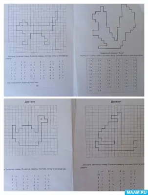 Консультация «Графические диктанты — рисунки по клеточкам» (4 фото).  Воспитателям детских садов, школьным учителям и педагогам - Маам.ру