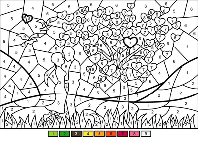 раскраски по цифрам распечатать, рисунки по цифрам | Color by number  printable, Color by numbers, Coloring pages for kids