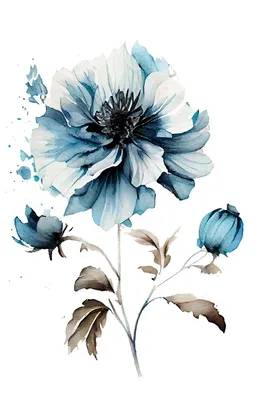 Blue flowers. Синие цветы. PNG. в 2023 г | Акварельные цветы, Цветочное  искусство, Рисунки цветов