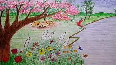 Весна красна в рисунках для детского сада и для школы