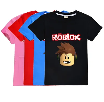 ROBLOX Summer Neck Short-sleeved 3D Kids Cartoon Print Splicing T-shirt  O-neck Sport T-shirt Boys Girls Tops High Short Sleeve - AliExpress