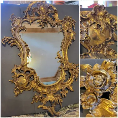 Gilding Bronze Rococo Mirror rose | eBay