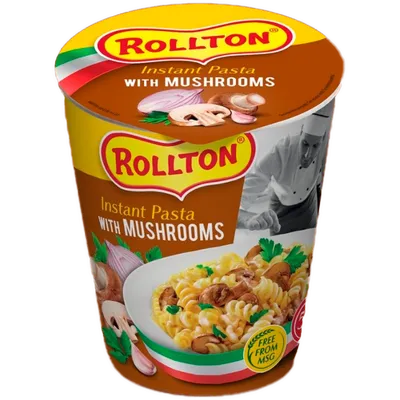 Изделия макаронные быстрого приготовления Rollton Instant Pasta С грибами  стакан 70г (4820179255041) купить в Киеве: описание, цены от Producto