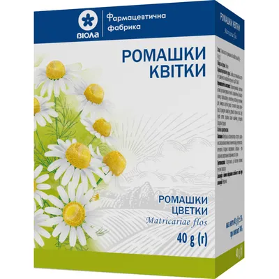 Ромашки цветки пачка с внутренним пакетом 40 г (4820241316342) Виола  (Украина) - инструкция, купить по низкой цене в Украине | Аналоги, отзывы -  МИС Аптека 9-1-1