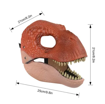 МАСКА ДИНОЗАВРА Резиновая маска на голову динозавр Тиранозавр с зубами  открывающийся рот для детей и взрослых (ID#2039676904), цена: 1090 ₴,  купить на 