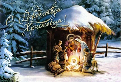 Открытки с Рождеством Христовым 2022 - поделись верой в чудо! | Рождество  христово, Новогодние открытки, Открытки
