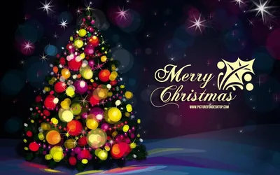 Glowing Neon Christmas Tree HD Wallpaper by QuantumCurator