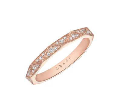 Красивое обручальное кольцо, с черными и белыми бриллиантами, розовое золото  в Москве, цена 187300 руб.: купить
