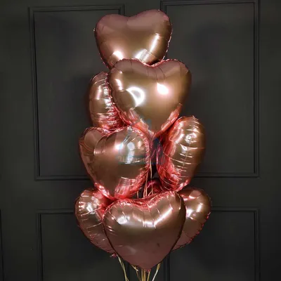 🎈 Воздушные шары розовое золото металлик 🎈: заказать в Москве с доставкой  по цене 161 рублей