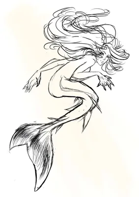 Русалка рисунок Mermaid drawing | Mermaid drawings, Drawings, Female sketch