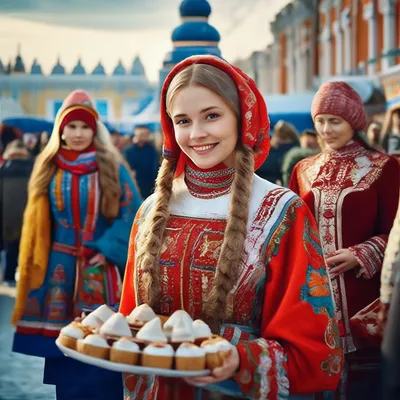 Старо-русская ярмарка на площади,…» — создано в Шедевруме