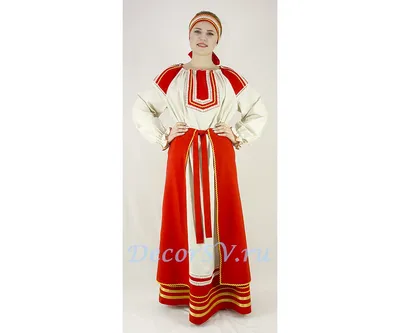 Костюм в русском стиле "Жостово" женский (платье, нижняя юбка, кокошник) |  «Аспект-Сити»