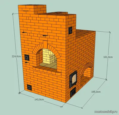 Русская печь с подтопком — Чертежи печей и каминов