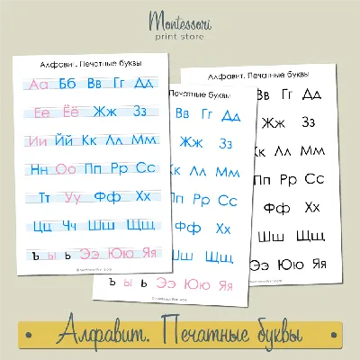 Плакат обучающий "Русский алфавит, прописные и печатные буквы", 50х69 см  купить по цене 90 р.