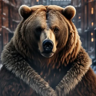 кожаная обложка на паспорт Русский Медведь ручная работа
