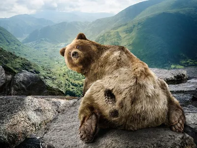 Русский медведь охраняет весь Мир,» — создано в Шедевруме