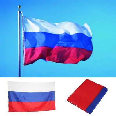 Купить русский флаг с изображением Путина 90х135 см шелк | INARI