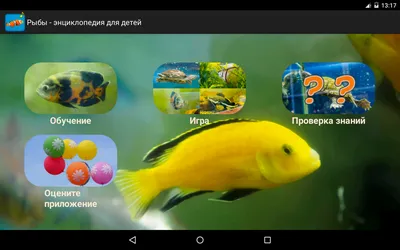 Скачать Рыбы - энциклопедия для детей 1.2.1 для Android