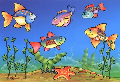 Обучающий плакат "Подводный мир" для детского сада