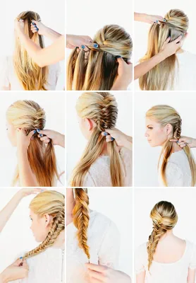 Коса Рыбий хвост просто быстро ☆ Hair Braid "Fish Tail" ☆ Плетение косички  | ПРИЧЁСКИ И МОДА | Дзен