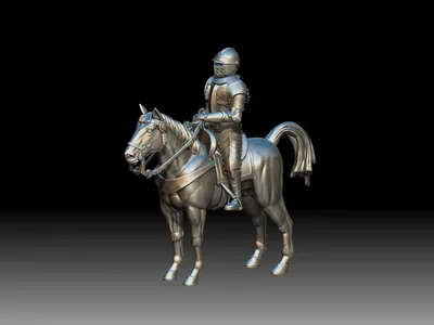 Красивый рыцарь на коне» — создано в Шедевруме