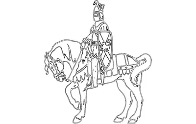 Рыцарь на коне с бокалом …» — создано в Шедевруме