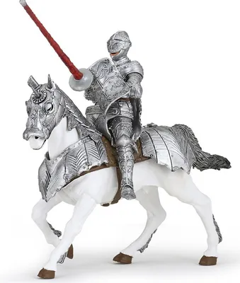 Рыцарь в латах с подвижным забралом и его лошадь набор фигурок Рыцари  Средневековья Papo 39798-39799 — купить в фирменном магазине Papo