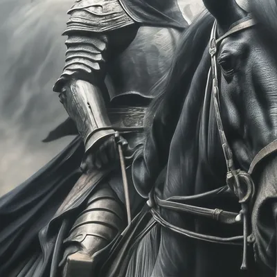 Иллюстрация Рыцарь на коне в стиле персонажи | 