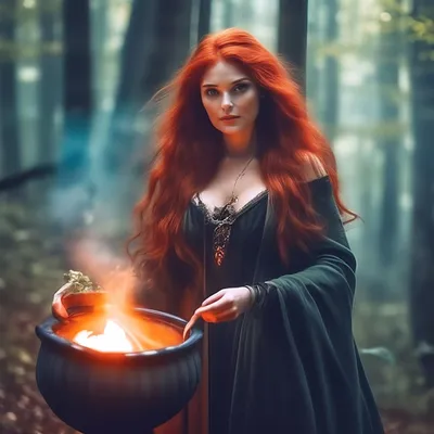 Рыжая мультяшная ведьма - 74 фото