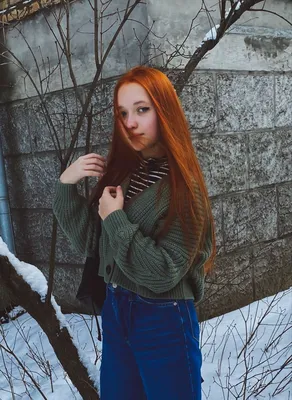 Рыжая девушка в лесу - 72 фото