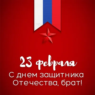 Открытки с 23 февраля для брата от сестры