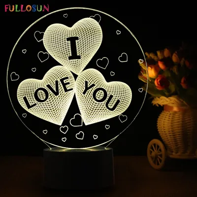 Дочке с 8 марта 3D Светильник I Love You Подарок на 8 марта сестре Подарок  на 8 марта одноклассницам (ID#1586720906), цена: 650 ₴, купить на 
