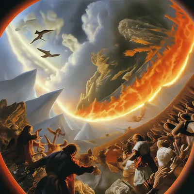 Битва между раем и адом, эпик, …» — создано в Шедевруме