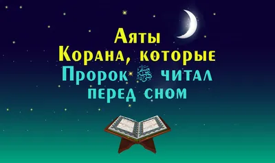 Аяты Корана, которые Пророк ﷺ читал перед сном | islamru | Дзен