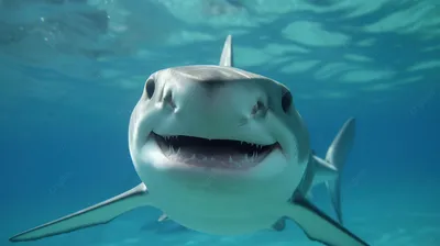 акула с большой и красивой улыбкой, картинки с милыми акулами, акула, океан  фон картинки и Фото для бесплатной загрузки