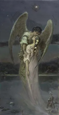 Девушка с крыльями ангела» — создано в Шедевруме