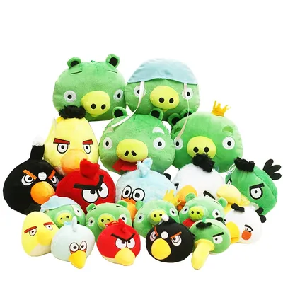 Мягкие игрушки из игры "Angry Birds Злые птицы" чак, бомбер , рэд  (ID#177091388), цена:  руб., купить на 