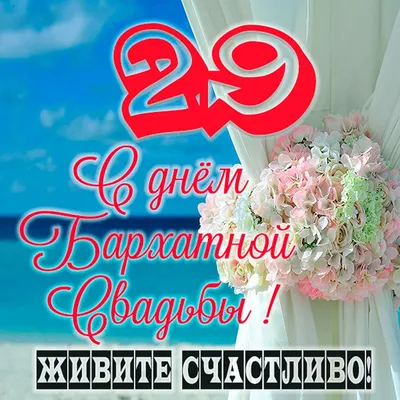 29 лет, годовщина свадьбы: поздравления, картинки - бархатная свадьба (12  фото) 🔥 Прикольные картинки и юмор