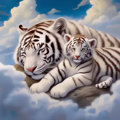 Виниловая наклейка "Белый тигр"