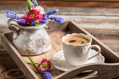Чашечка кофе ,цветы,окно,за окном …» — создано в Шедевруме