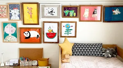 15 идей, как организовать выставку поделок и рисунков в детской комнате |  