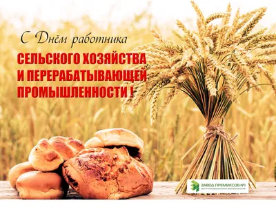 Всех работников сельского хозяйства и перерабатывающей промышленности  поздравляем с профессиональным днем . ~ Открытка (плейкаст)