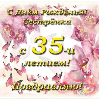 Открытка с днем рождения брату 35 лет — 