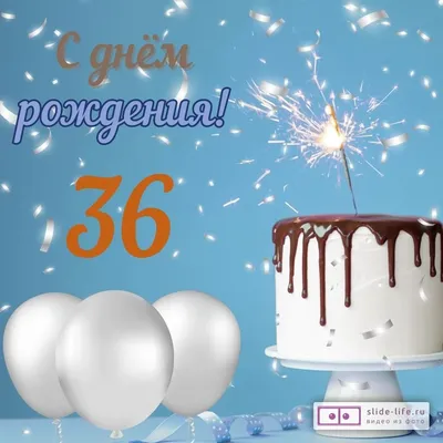 Открытки с днем рождения на 36 лет🎉скачать бесплатно!