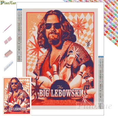 5D классический фильм алмазная живопись the Big Lebowski, мозаика, сверкает  плакат чувак, Набор для вышивки крестиком, ремесло для домашнего декора |  AliExpress