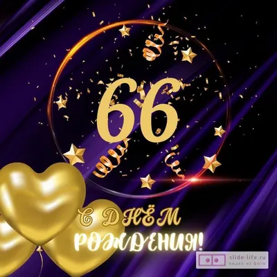 Прикольная открытка с днем рождения мужчине 66 лет — 